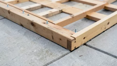 budowa tarasu drewnianego na betonie