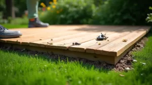 Podest tarasowy montaż na trawie