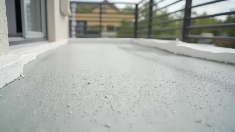 wylewka na balkonie na styropianie