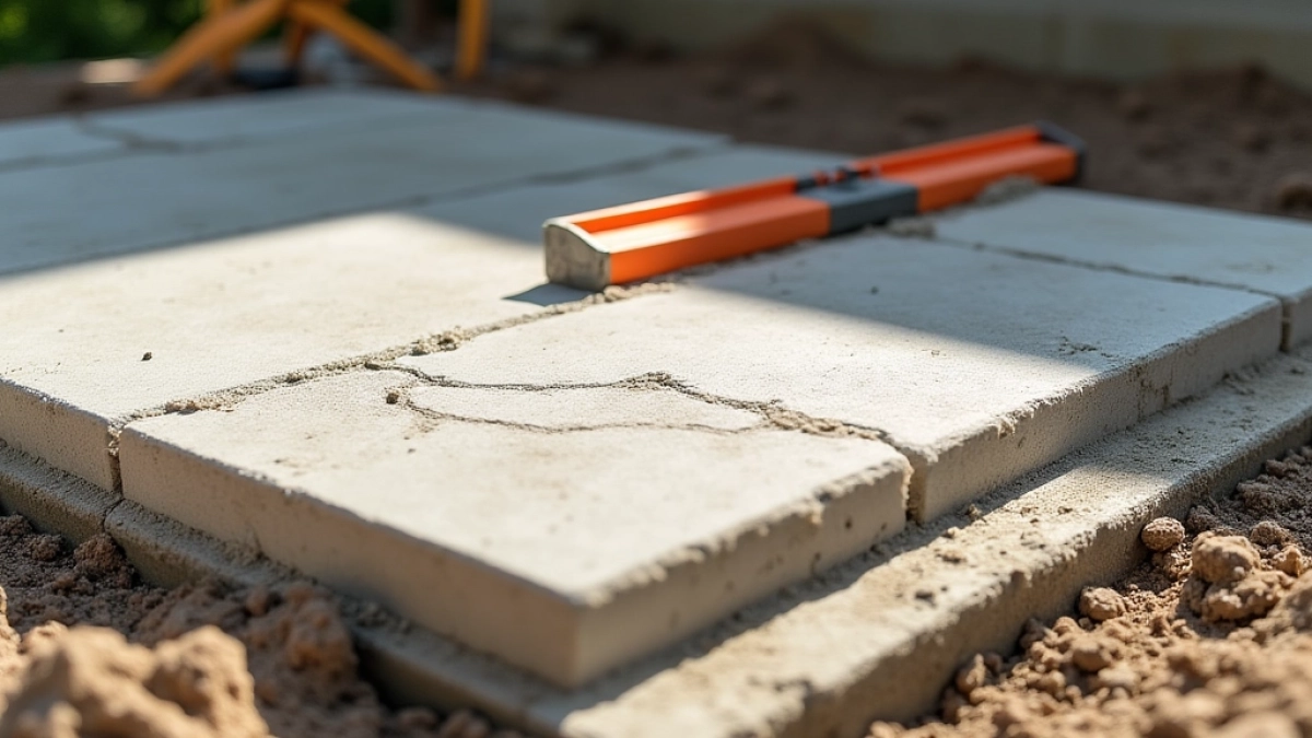 Układanie płyt tarasowych na suchym betonie